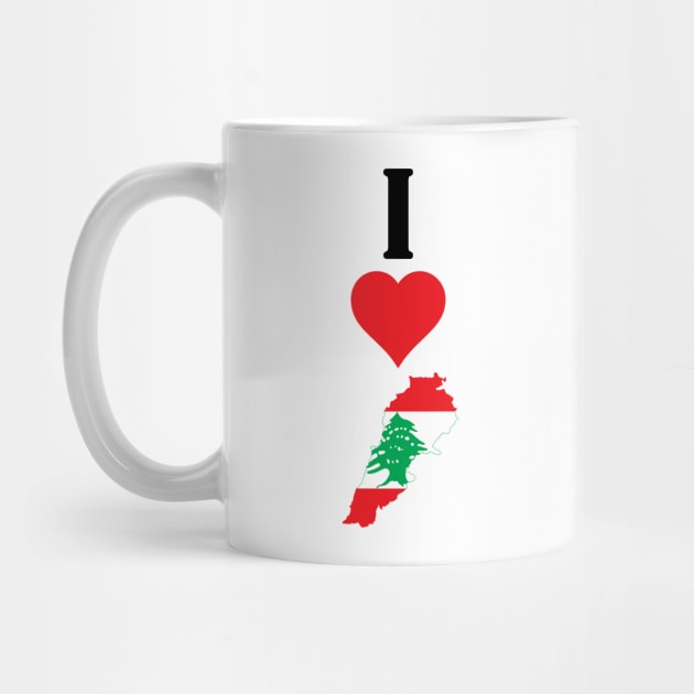 I Heart Lebanon Vertical I Love Lebanese National Flag Map by Sports Stars ⭐⭐⭐⭐⭐